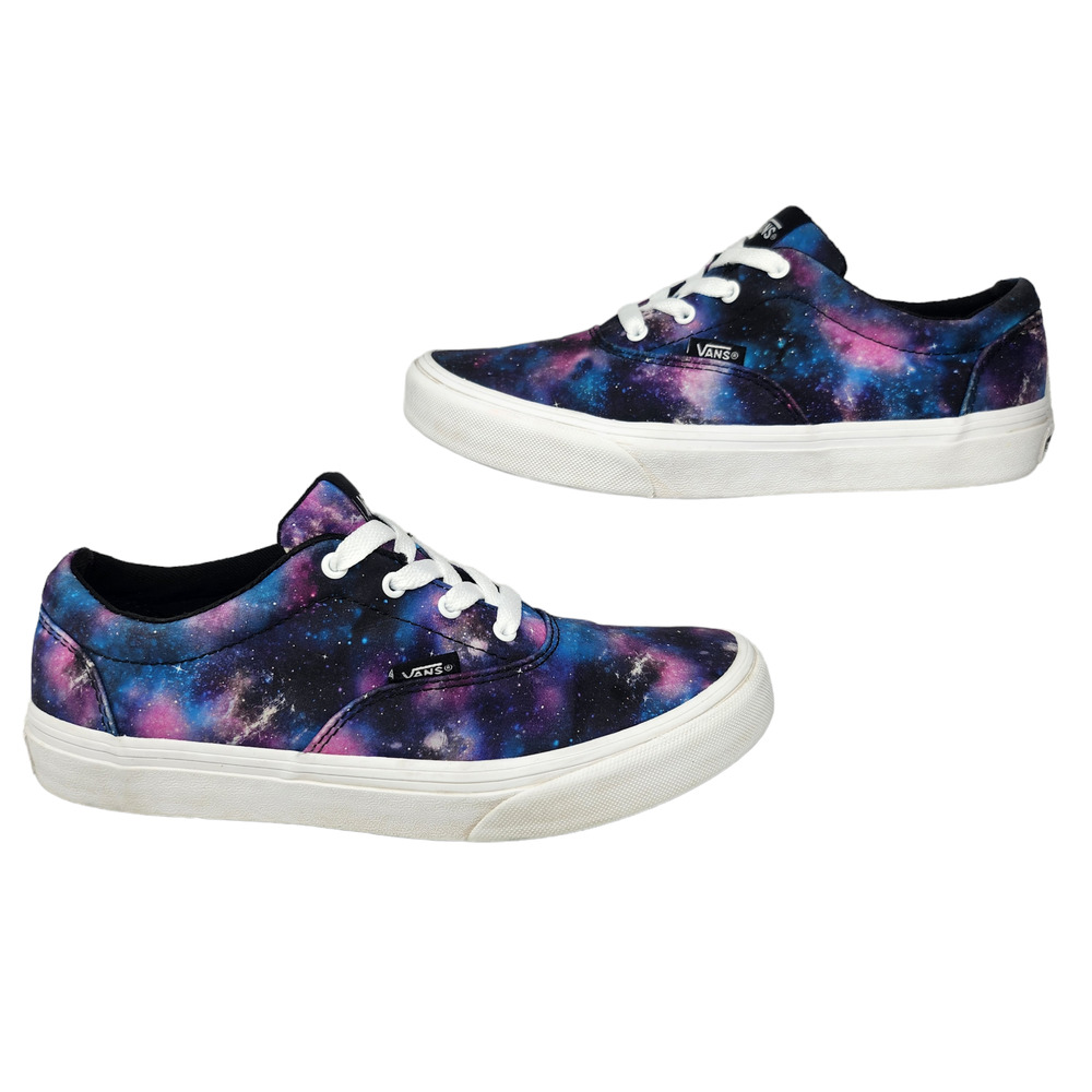 Vans Shoes Juniors 5 Galaxy Space Purple Blue Tie Dye Low Tops Skate Skateboard